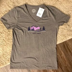NWT Life is Good Happy Trails Dog T-shirt